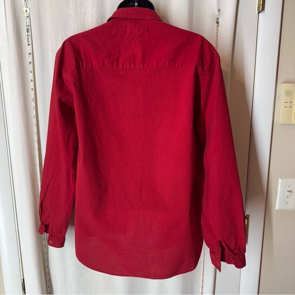 Vintage Women's Fenn Wright & Manson Red Button-Down Shirt - Picture 9 of 10